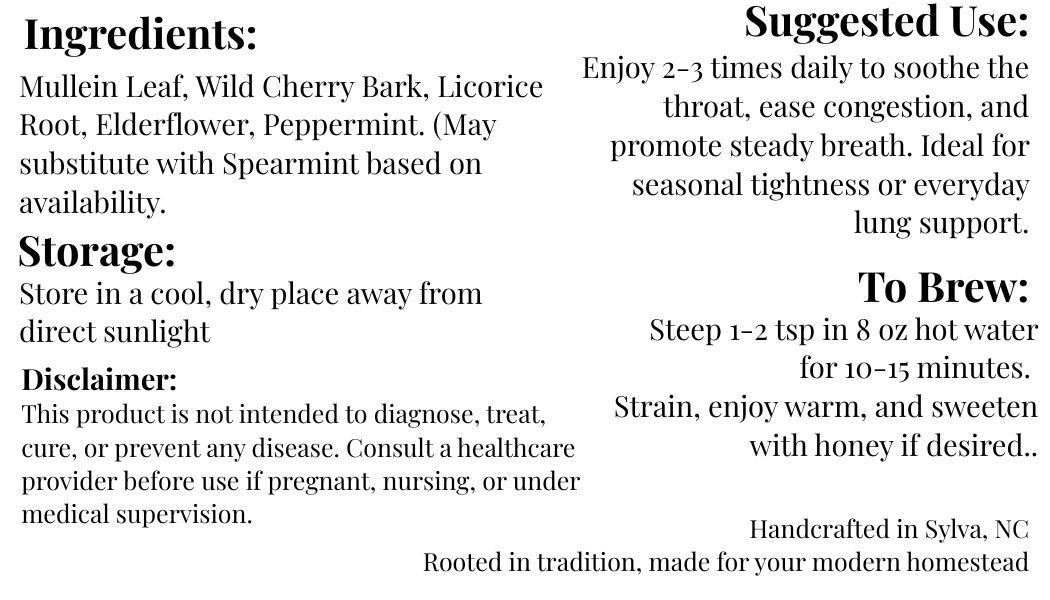Plott Balsam Respiratory Tea