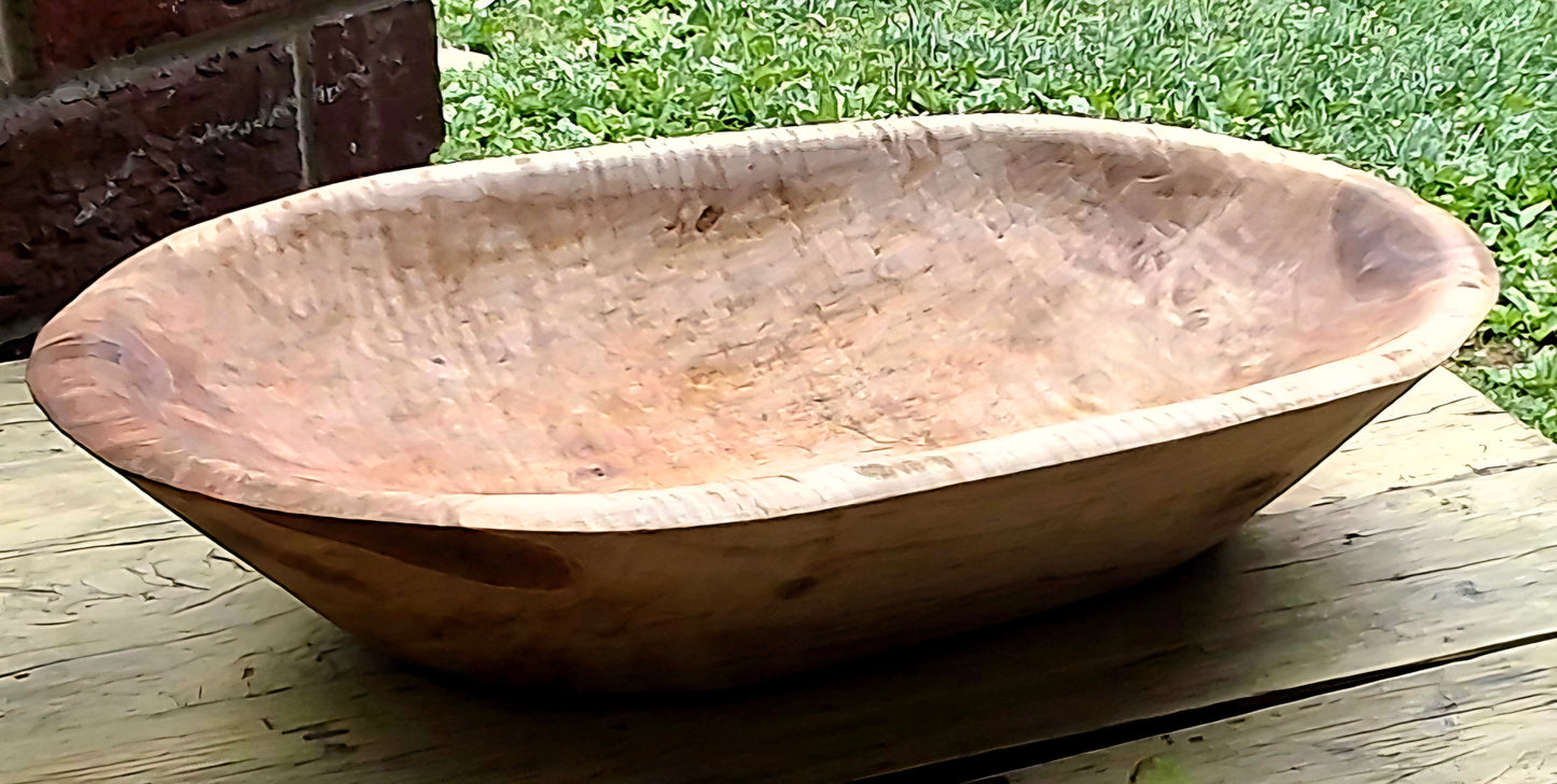 Traditional Appalachian Dough Bowl- Curly Maple